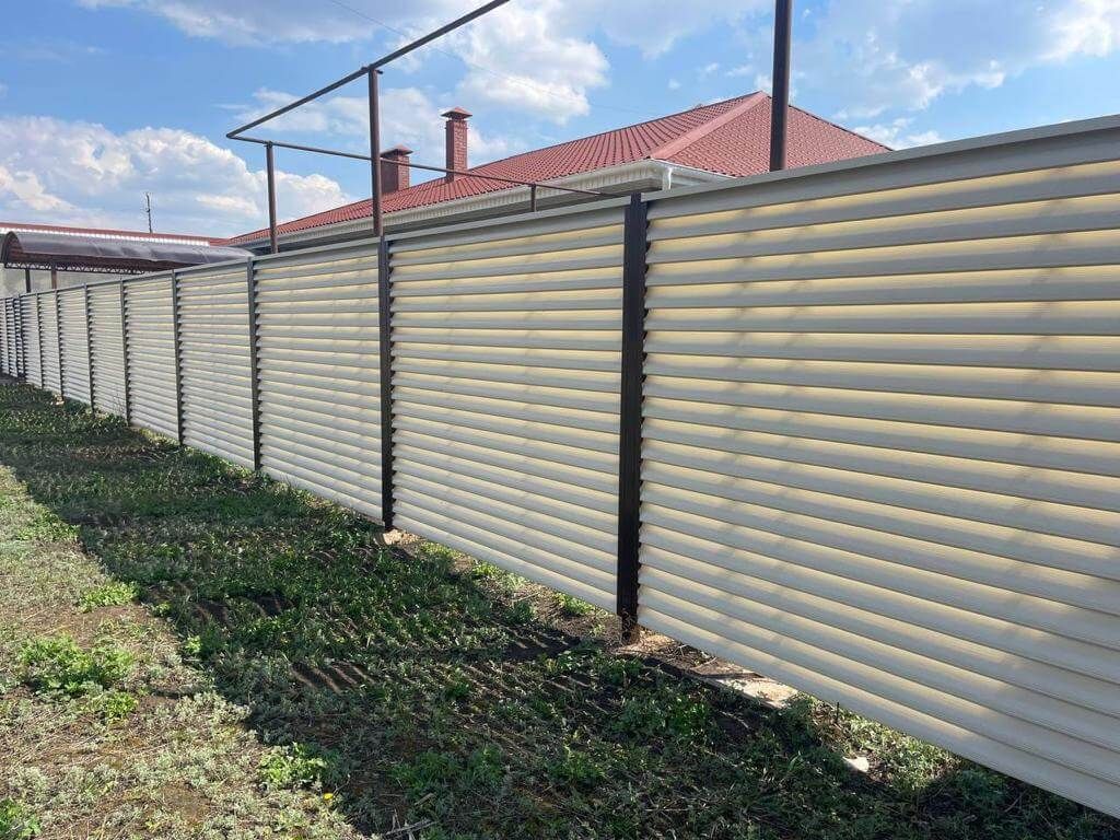 Забор из ламелей Еврожалюзи 25м RAL1015/1015 Слоновая Кость двусторонний фото 2 в Мариуполе